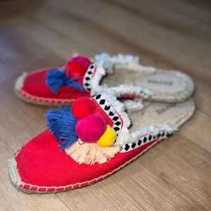 Soludos Pompom Espadrille Mule - EUC